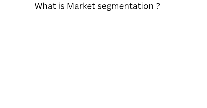 Market Segmentation Definition